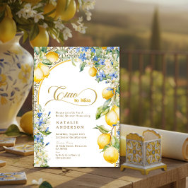 Italian Floral Lemon Ciao To Miss Bridal Shower Kaart