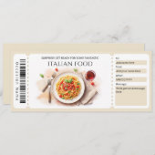 Italian Food Gift Certificate Kaart (Voorkant / Achterkant)