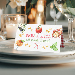 Italian Food Holy Cannoli Party Table Place Card Plaatskaartje