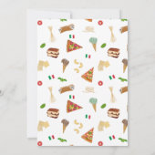 Italian Food Pizza & Pasta Dinner Party Theme Kaart (Achterkant)