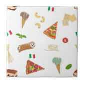 Italian Food Pizza Pasta Tiramisu Kitchen Tegeltje (Voorkant)