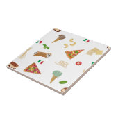 Italian Food Pizza Pasta Tiramisu Kitchen Tegeltje (Zijkant)