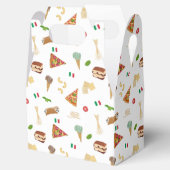 Italian Food Pizza Pasta Tiramisu Pattern Bedankdoosjes (Geopend)