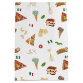 Italian Food Pizza Pasta Tiramisu Pattern Medium Cadeauzakje (Achterkant)