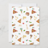 Italian Food Pizza Pasta Tiramisu Pattern Notitiekaartje (Achterkant)