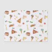 Italian Food Pizza Pasta Tiramisu Pattern Tissuepapier (Voorkant)