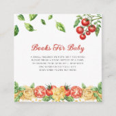 Italian Food Theme Baby Shower Books for Baby Informatiekaartje (Voorkant)