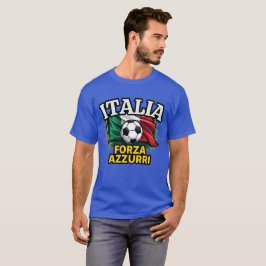 Italian Football Passion – Forza Azzurri Flag T-shirt