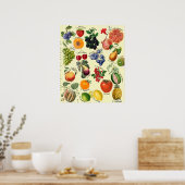 Italian Fruit Language Chart  Poster (Keuken)