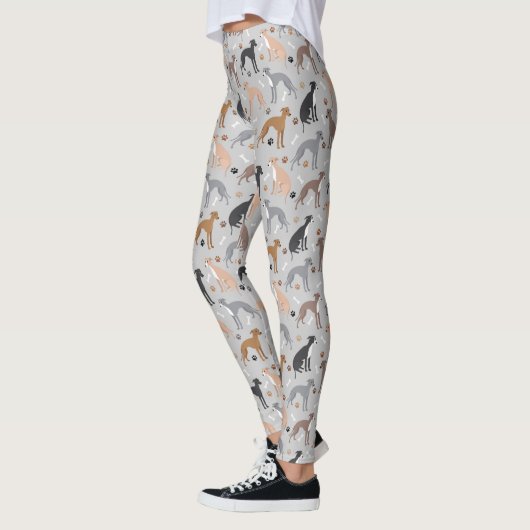 Italian Greyhound Dog Bones and Paws Leggings (Links)