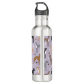 Italian Greyhound Dog Bones and Paws Waterfles (Achterkant)
