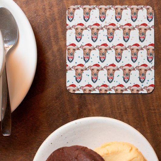 Italian Greyhound Dog Breed Christmas Kartonnen Onderzetters