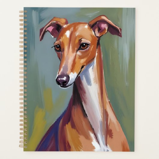 Italian Greyhound Dog Painting Planner (Voorkant)
