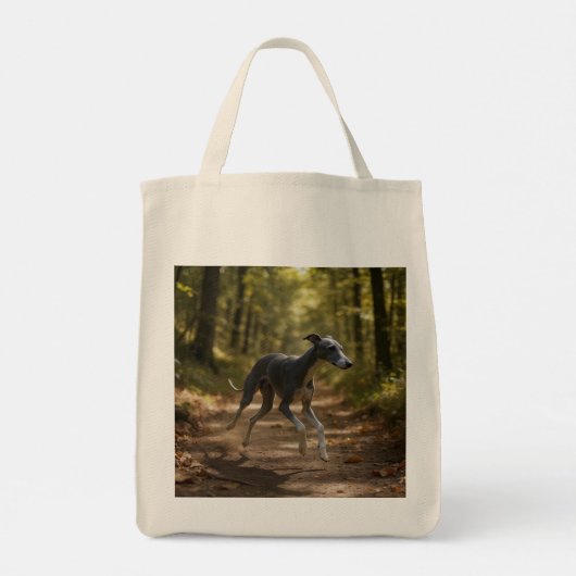 Italian Greyhound Elegant Grocery Canvas tas (Achterkant)