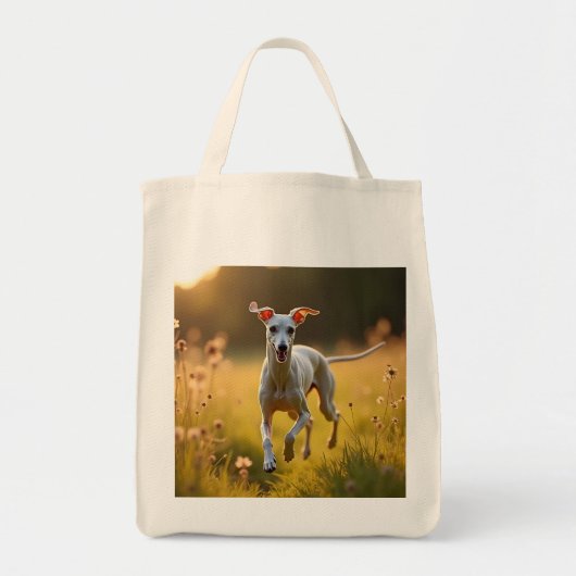 Italian Greyhound Elegant Grocery Canvas tas (Voorkant)