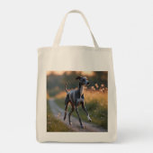 Italian Greyhound Elegant Grocery Canvas tas (Achterkant)