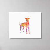 Italian Greyhound in watercolor Canvas Afdruk (Voorkant)