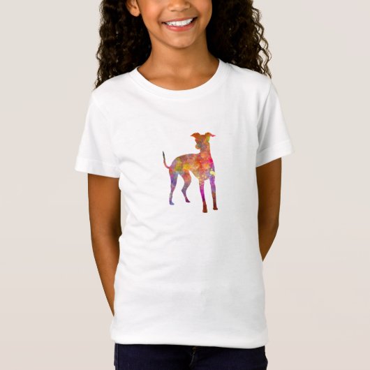Italian Greyhound in watercolor T-shirt (Voorkant)