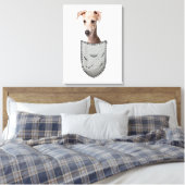 Italian Greyhound Whippet Chest Pocket For Dog Own Canvas Afdruk (Insitu (Slaapkamer))