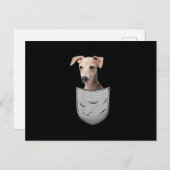 Italian Greyhound Whippet Chest Pocket For Down Aankondigingskaart (Voorkant / Achterkant)