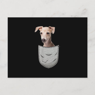 Italian Greyhound Whippet Chest Pocket For Down Aankondigingskaart