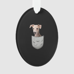 Italian Greyhound Whippet Chest Pocket For Down Ornament