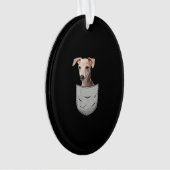 Italian Greyhound Whippet Chest Pocket For Down Ornament (voorkant)