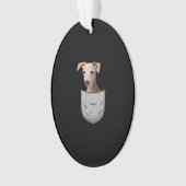 Italian Greyhound Whippet Chest Pocket For Down Ornament (voorkant)