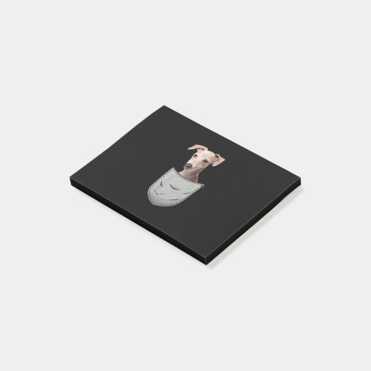 Italian Greyhound Whippet Chest Pocket For Down Post-it® Notes (Schuin)