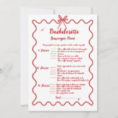 Italian Hand Draw bachelorette Scavenger spel Kaar Aankondiging (Voorkant)