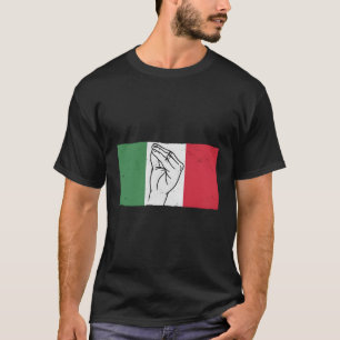 Italian Hand Gesture Italian Flag Italy Italia T-shirt
