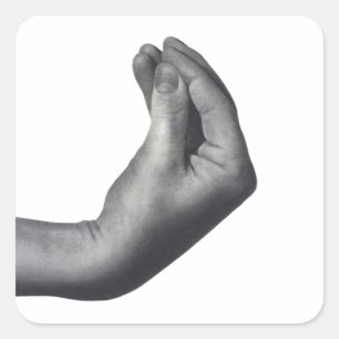 Italian Hand Vierkante Sticker