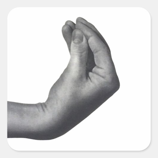 Italian Hand Vierkante Sticker (Voorkant)