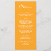 Italian Hand Written Painted Pinstripes Wedding Menu (Voorkant)