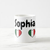 Italian heart with customizable name - Mug Koffiemok (Center)