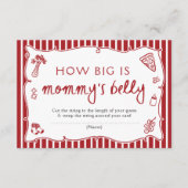 Italian How Big is Mommy's Belly Baby Shower Game Informatiekaartje (Voorkant)
