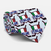 Italian Ice Hockey Logo Tie Stropdas (Opgerold)