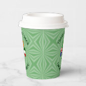 Italian Irish American Shamrock Personalized Text Papieren Bekers (Rechts)