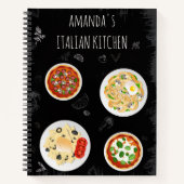 Italian Kitchen Recipe Chalkboard Food Journal Notitieboek (Voorkant)