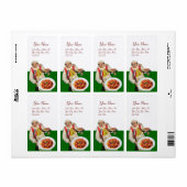 ITALIAN KITCHEN rood groen wit Etiket (Full Sheet)