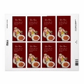 ITALIAN KITCHEN rood groen wit Etiket (Full Sheet)