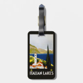 Italian Lakes Vintage Travel Italy Bagagelabel (Achterkant verticaal)