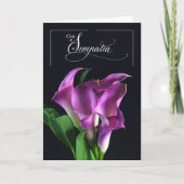 Italian Language Sympathy Simpatia Purple Lilies Kaart (Voorkant)