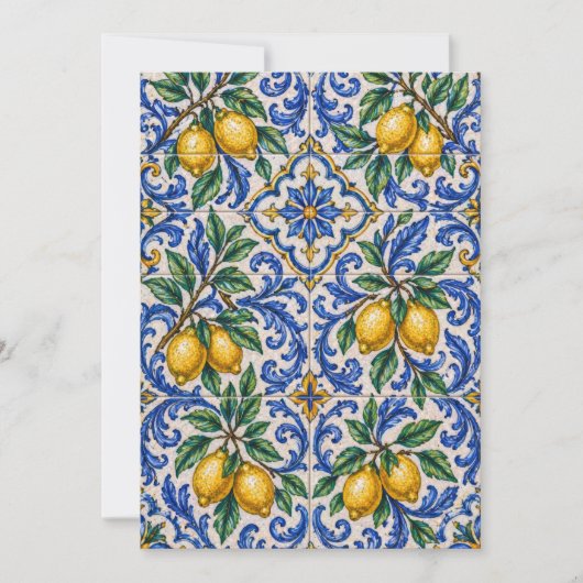 Italian Lemon Azulejo Tile Kaart (Voorkant)