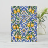 Italian Lemon Azulejo Tile Kaart (Staand voorkant)