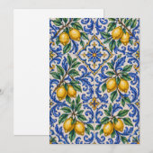 Italian Lemon Azulejo Tile Kaart (Voorkant / Achterkant)