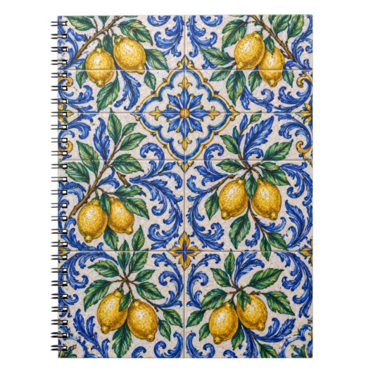 Italian Lemon Azulejo Tile Notitieboek (Voorkant)