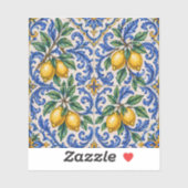 Italian Lemon Azulejo Tile Sticker (Vel)