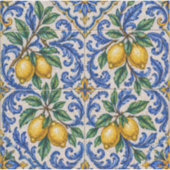 Italian Lemon Azulejo Tile Sticker (Voorkant)
