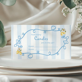 Italian Lemon Blue Bows Hoeveel snoepjes Informatiekaartje